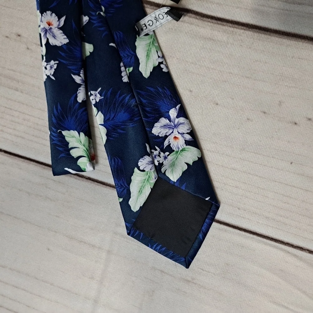 3 FOR 12 SALE SALE George Tropical Hawaiian Floral Print Tie - Picture 2 of 5